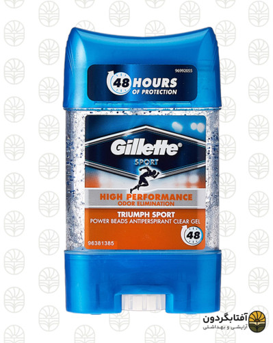 ژل ضد تعریق مردانه ژیلت دانه دار مدل ترایامف اسپرت (Gillette Power Beads)
