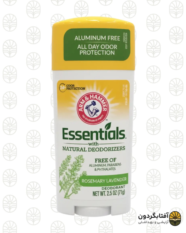 دئودورانت طبیعی آرم اند همر مدل اسنشالز رزماری و اسطوخودوس (Arm & Hammer Essentials)