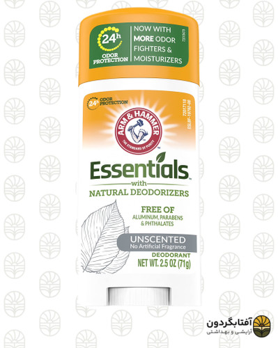 دئودورانت طبیعی آرم اند همر مدل اسنشالز بدون رایحه (Arm & Hammer Essentials Unscented)