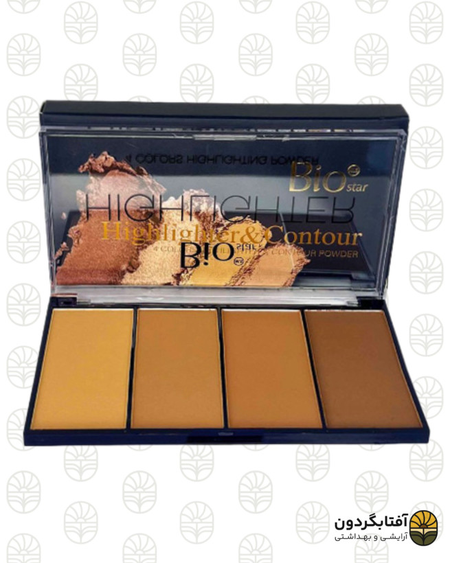 پالت کانتور خشک ۴ عددی بیواستار (Bio Star) - مدل Highlighting Powder (استفاده چندمنظوره)