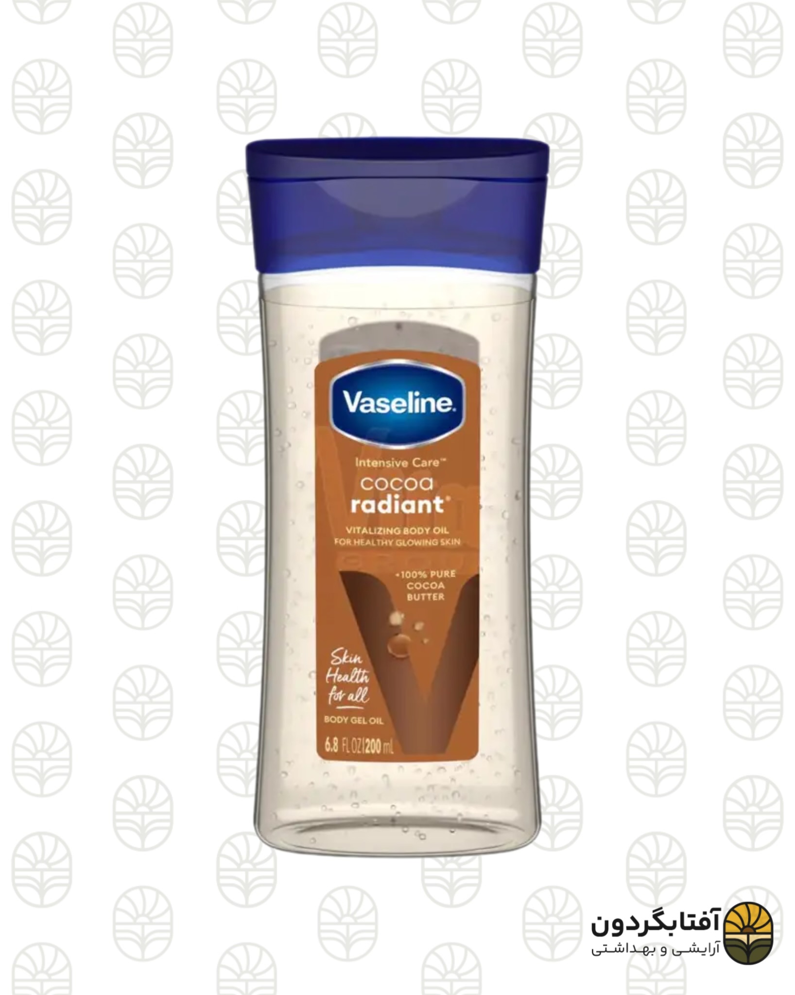 ژل روغنی بدن وازلین حاوی کره کاکائو مدل Cocoa Radiant