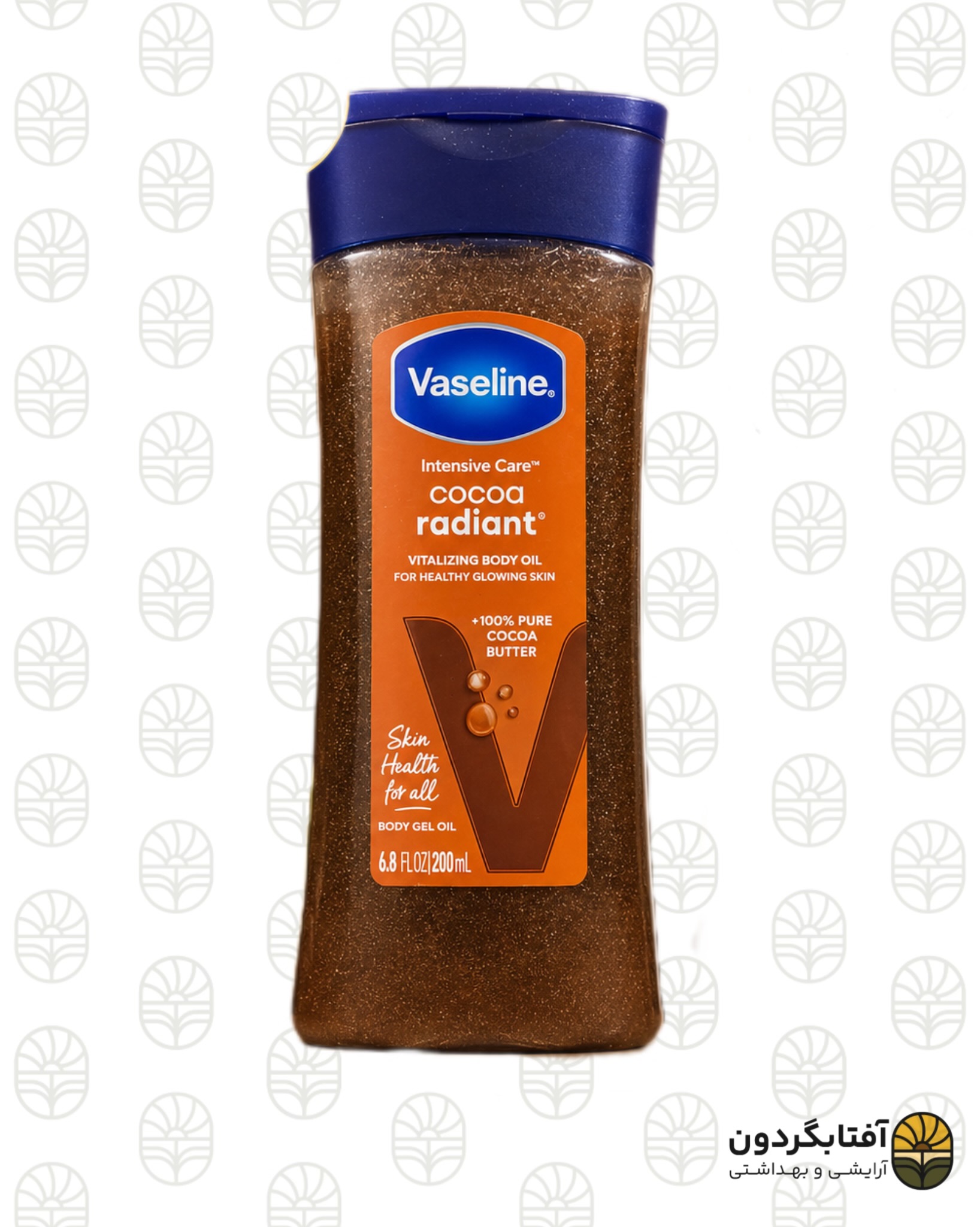 روغن شاین بدن وازلین مدل Cocoa Radiant حاوی کره کاکائو خالص