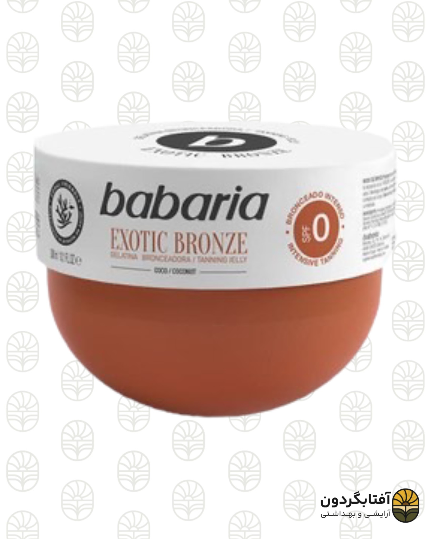 ژل برنزه‌کننده قوی باباریا مدل Exotic Bronze حاوی روغن نارگیل
