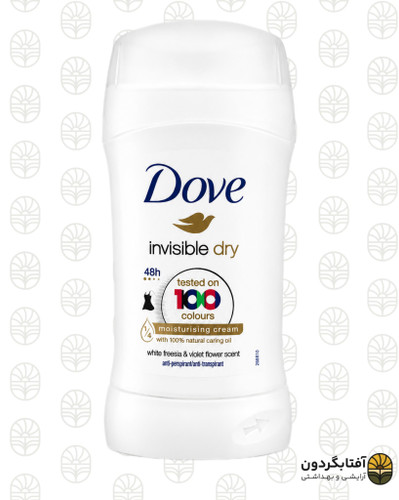 استیک ضد تعریق زنانه داو ۱۰۰رنگ مدل Invisible Dry (با فرمول مراقبتی)