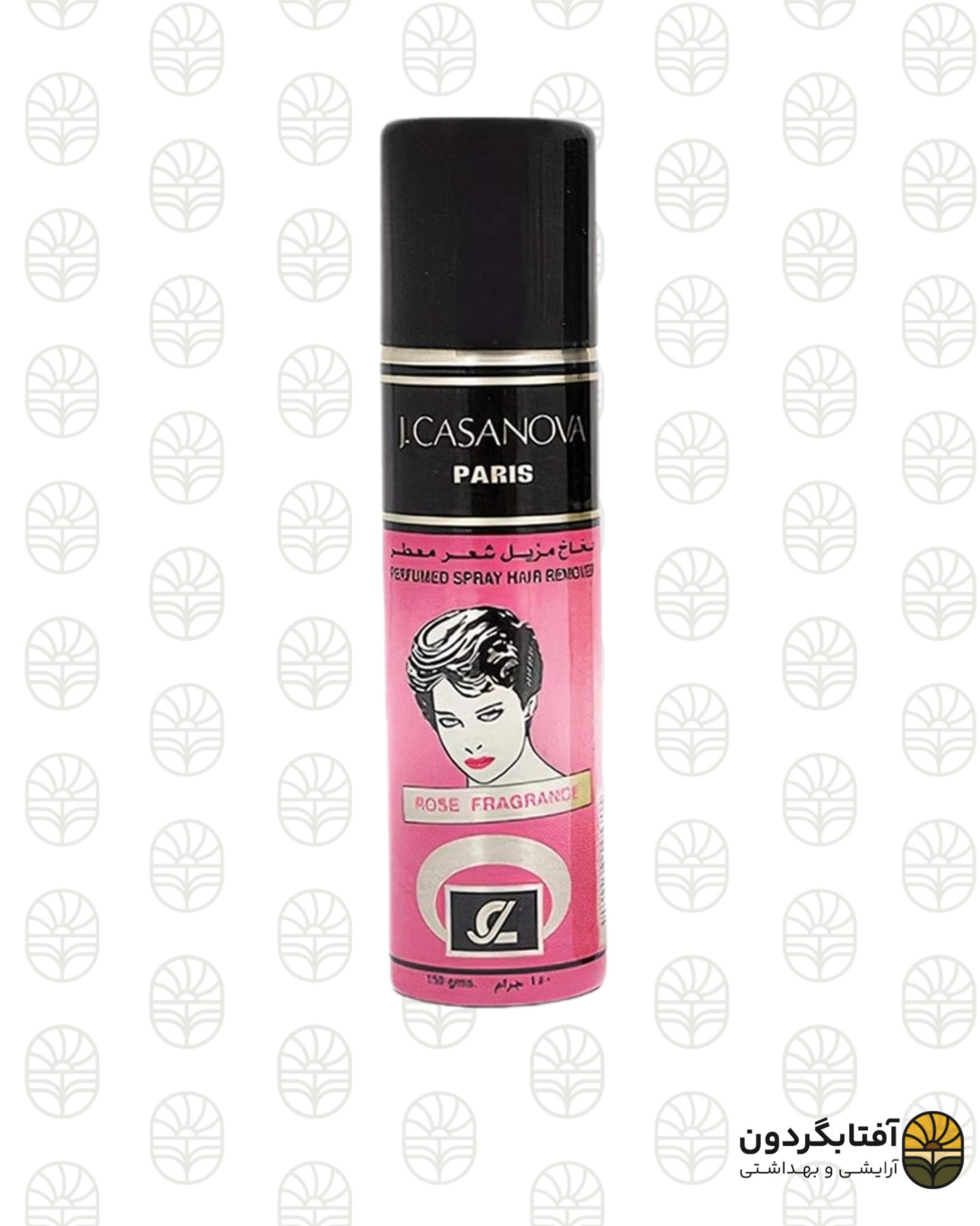 اسپری موبر معطر جی‌کازانووا (J. Casanova Paris) با رایحه رز حجم ۱۵۰ گرم