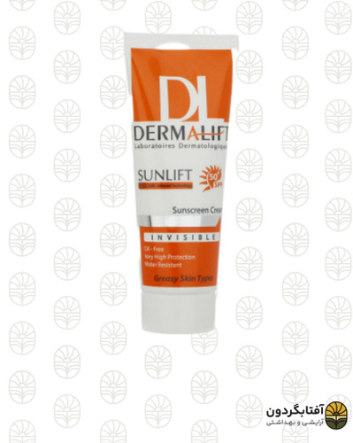 کرم ضد آفتاب غیر رنگی درمالیفت SPF 50+ | فاقد چربی (مخصوص پوست چرب)