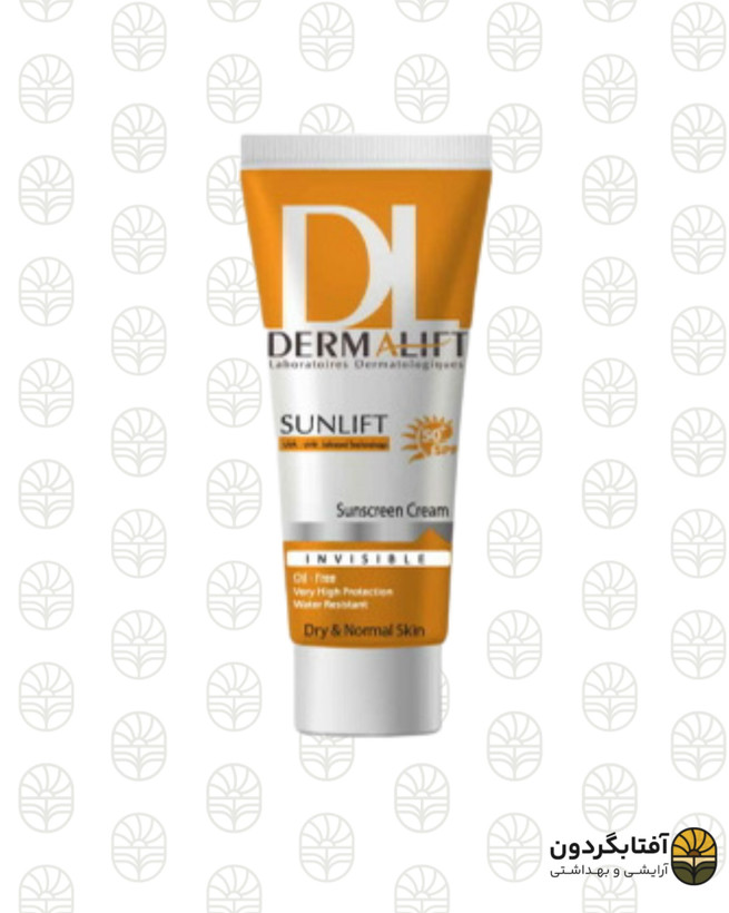 کرم ضد آفتاب غیر رنگی درمالیفت SPF 50+ | مناسب پوست خشک