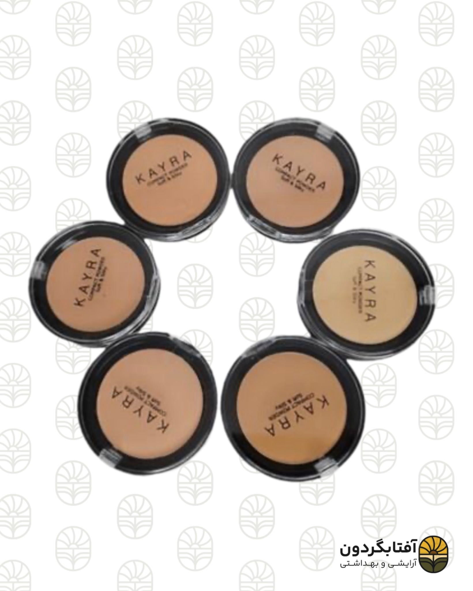 پنکک فشرده ۶ رنگ کایرا مدل Compact Powder
